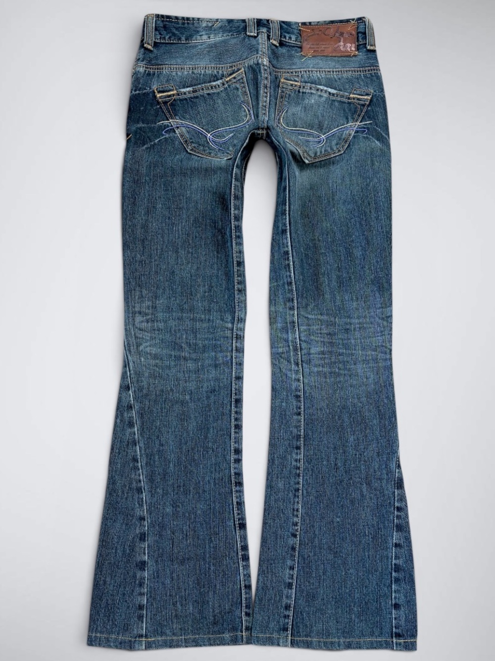 Y2K Archival Something Edwin Vienus Low Rise Flare Jeans